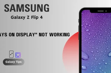 Galaxy Z Flip 4 always on display not working
