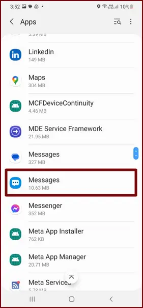select message app